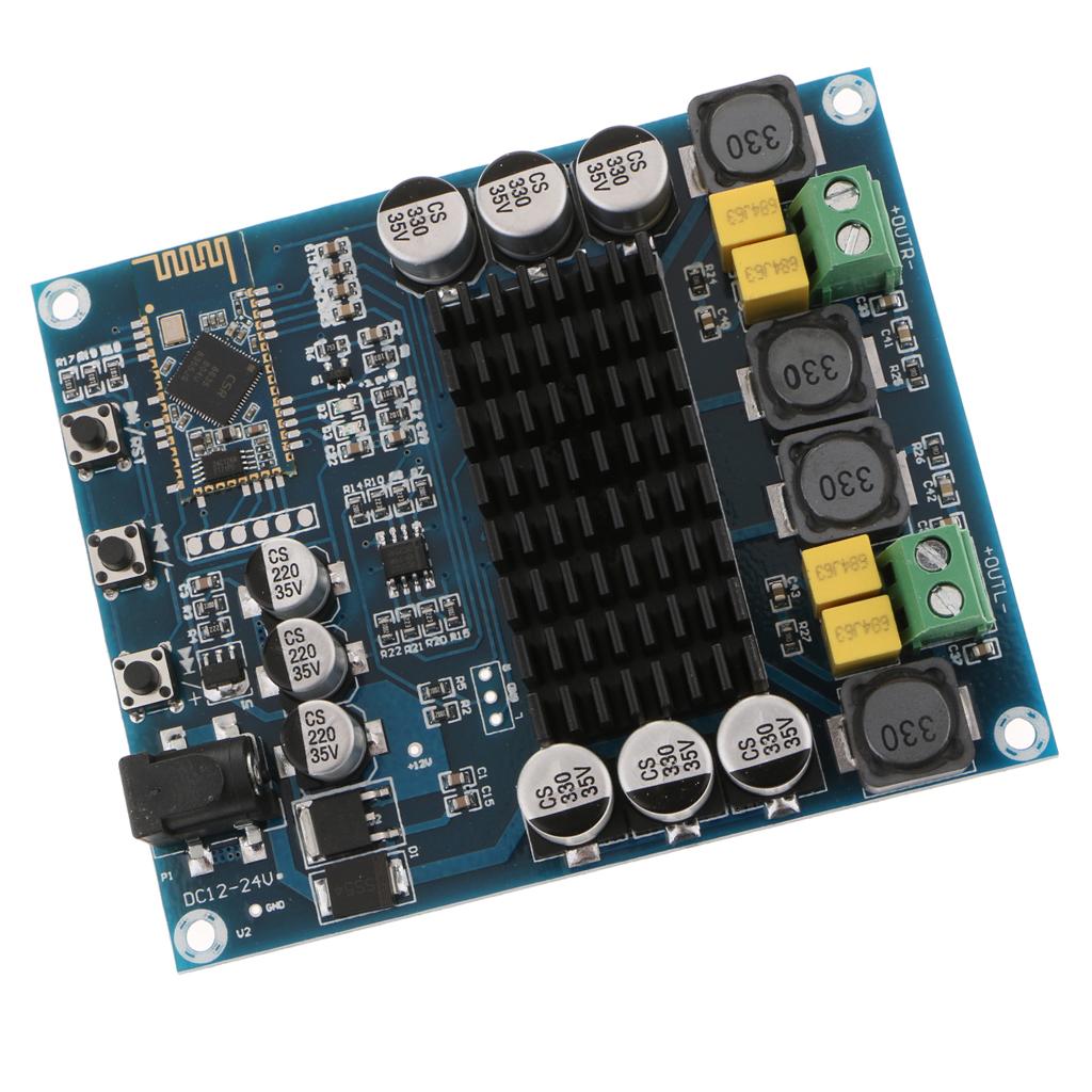 TPA3116D2 Wireless BT 4.0 Dual Channel 120W+120W Audio Receiver Digital Amplifier Board DC 12V-24V for DIY Home Sound Car Audio