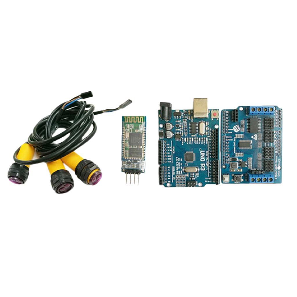 Arduino BT Control Starter Kit with Infrared Obstacle Avoidance Sensor Compatible with Arduino R3