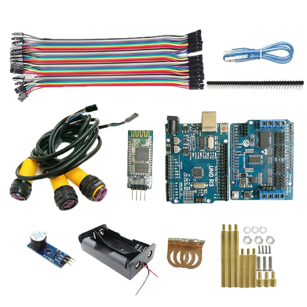 Arduino BT Control Starter Kit with Infrared Obstacle Avoidance Sensor Compatible with Arduino R3