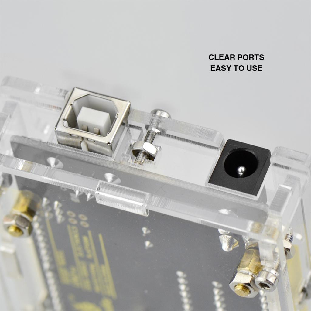 Arduino R3 Case Enclosure New Transparent Gloss Acrylic Computer Box Compatible with Arduino R3