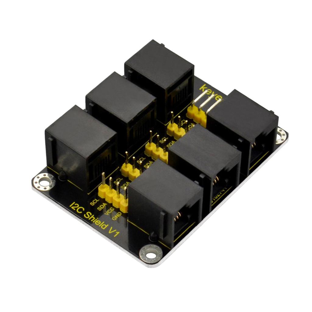 Keyestudio EASY Plug RJ11 IIC Interface Conversion Shield Compatible with Both EASY Plug Interface and 2.54mm Pitch Header Interface
