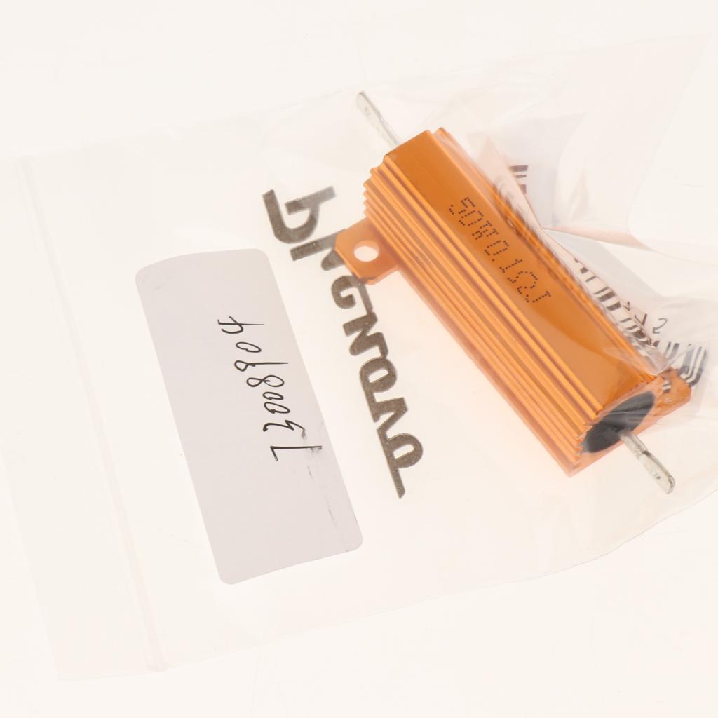 Gold Aluminum Shell resistor RX24 50W High Power Resistor For LED Bulb 0.1R