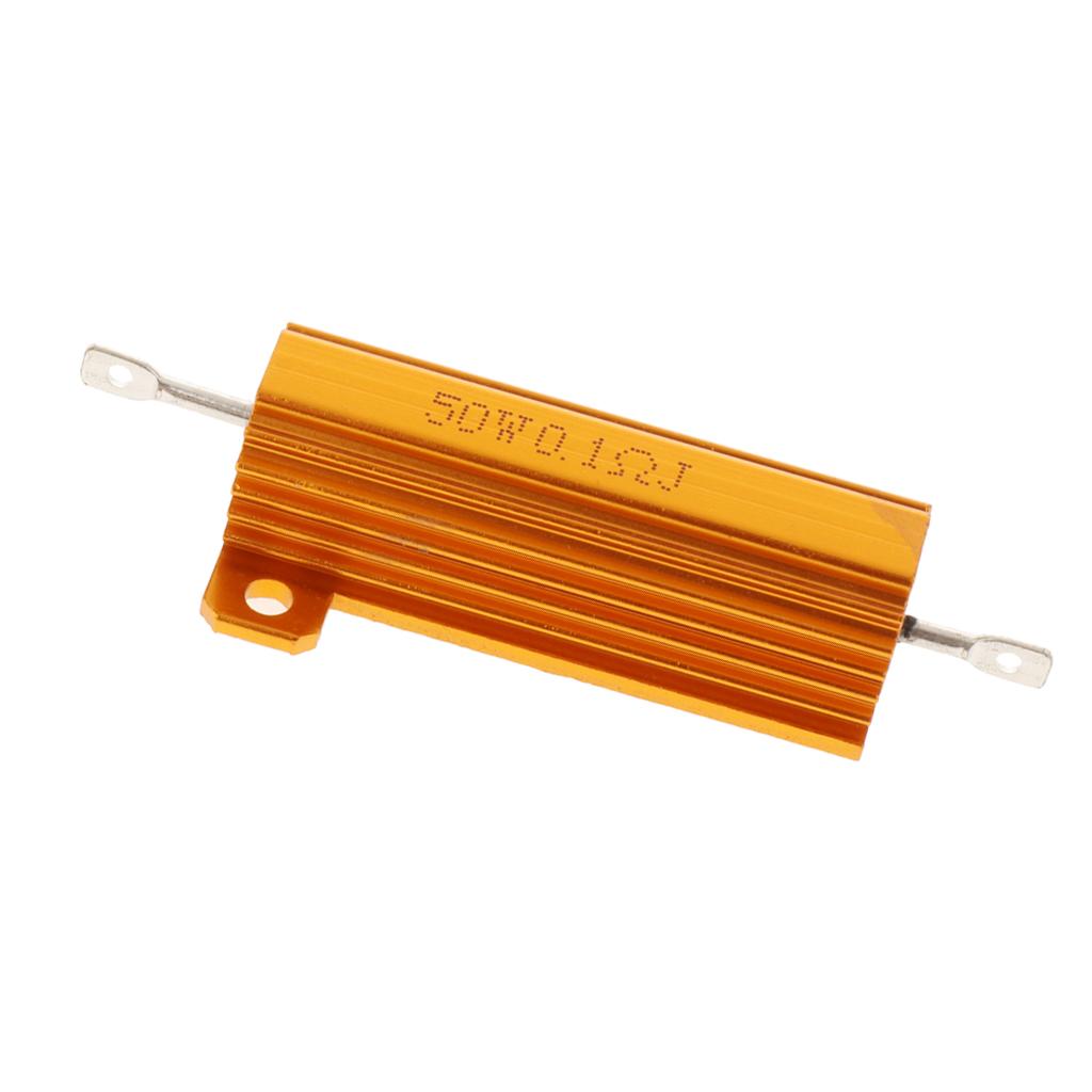 Gold Aluminum Shell resistor RX24 50W High Power Resistor For LED Bulb 0.1R