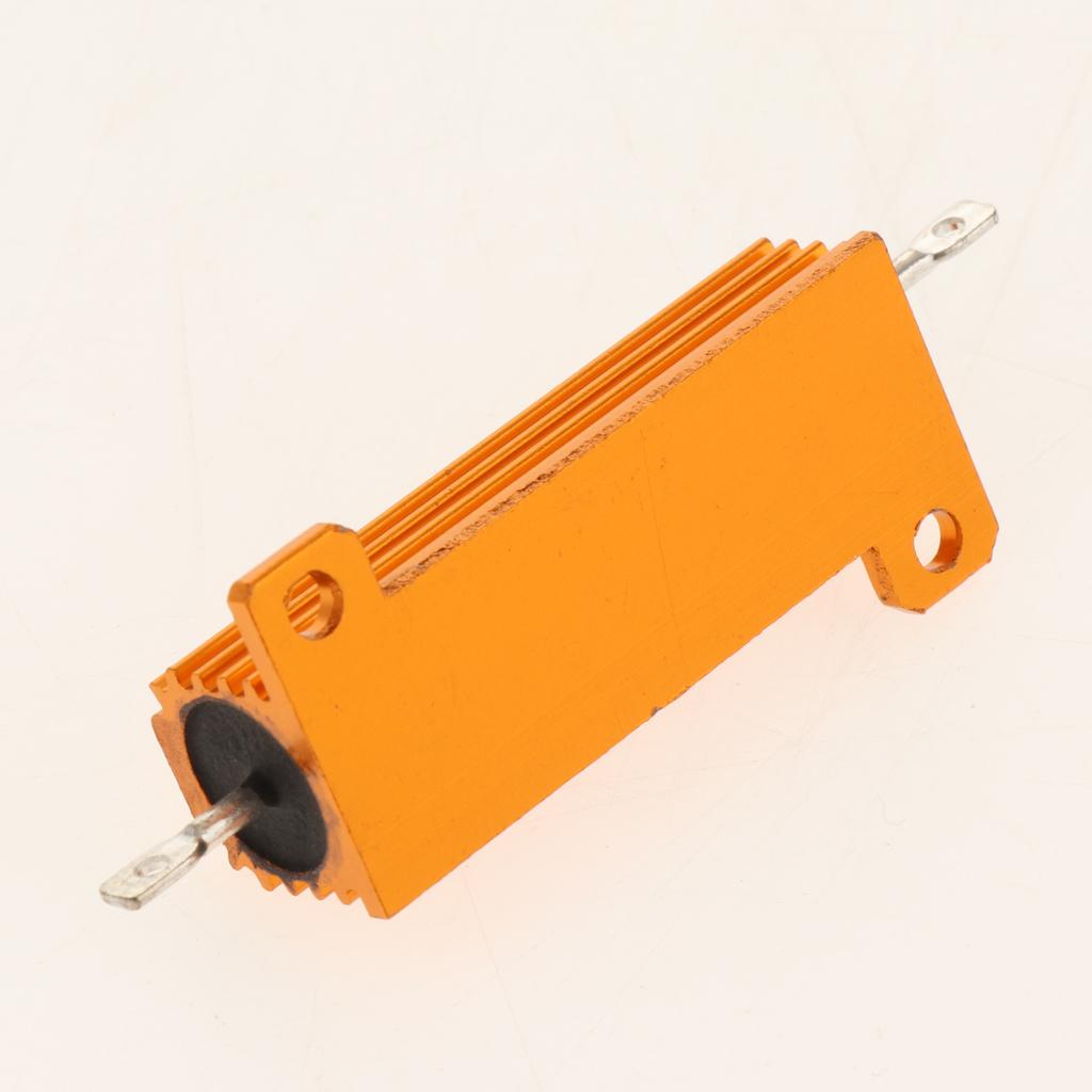 Gold Aluminum Shell resistor RX24 50W High Power Resistor For LED Bulb 0.1R