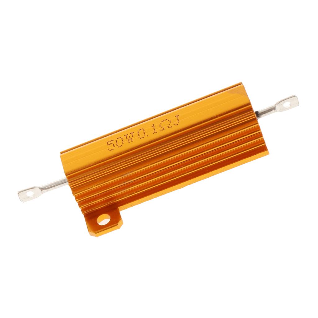 Gold Aluminum Shell resistor RX24 50W High Power Resistor For LED Bulb 0.1R