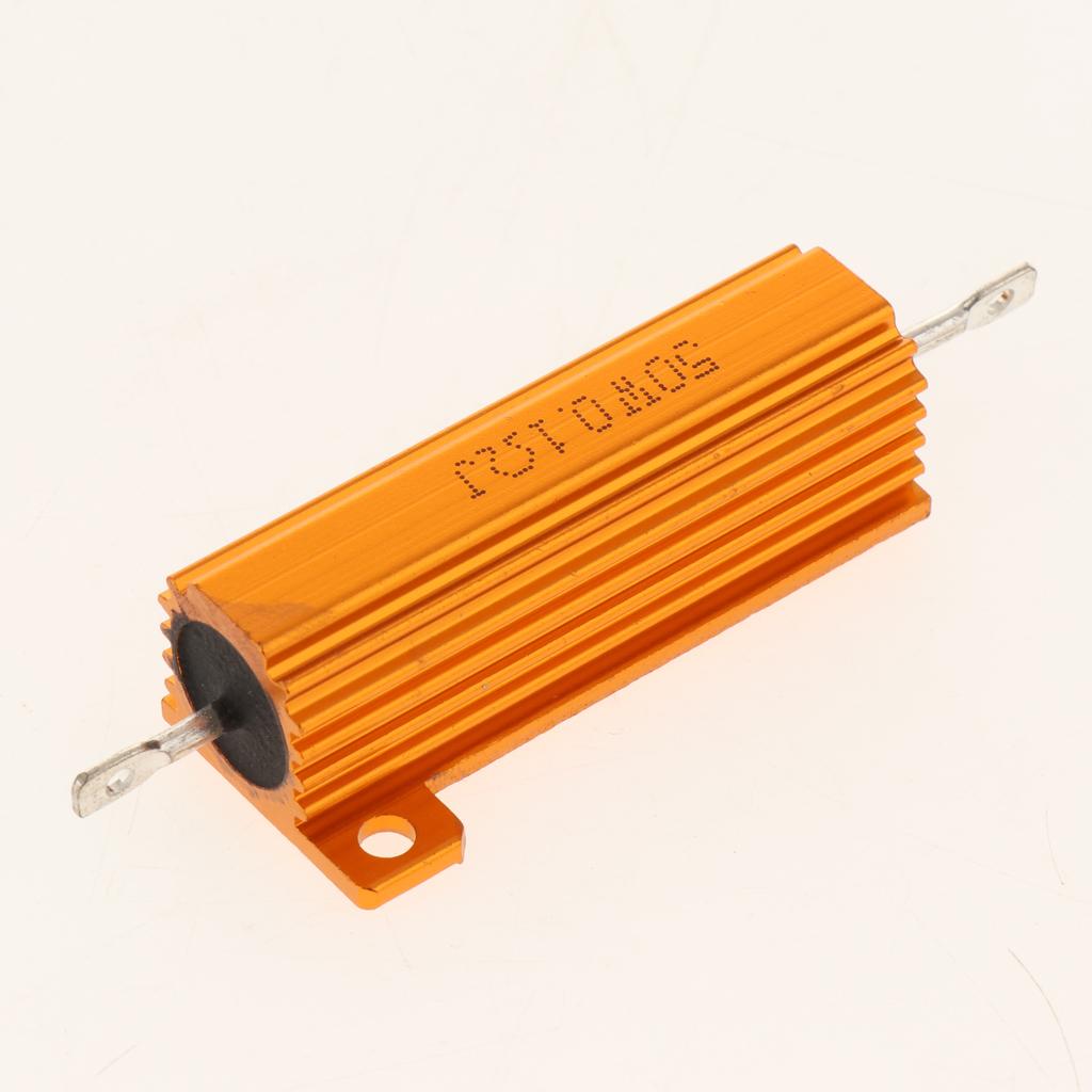 Gold Aluminum Shell resistor RX24 50W High Power Resistor For LED Bulb 0.1R