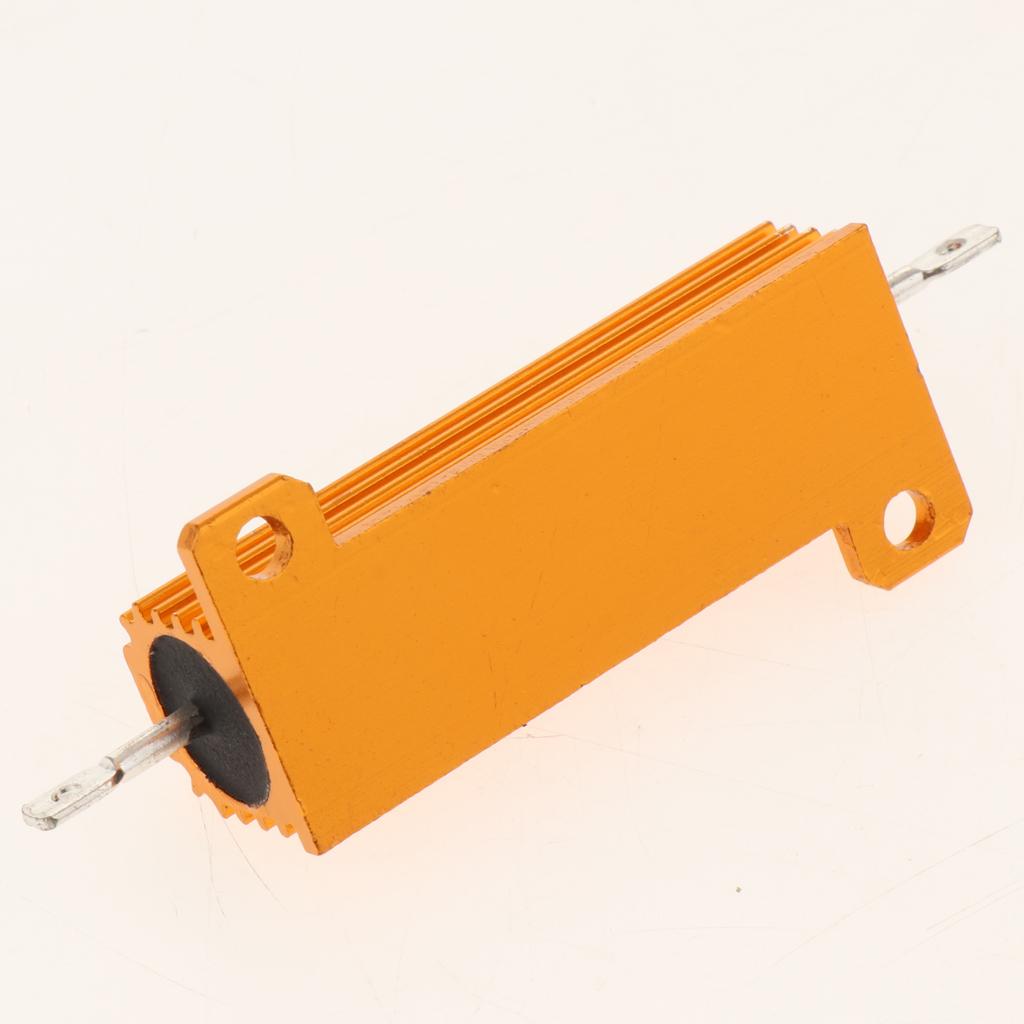 Gold Aluminum Shell resistor RX24 50W High Power Resistor For LED Bulb 0.5R