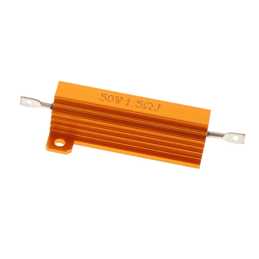 Gold Aluminum Shell resistor RX24 50W High Power Resistor For LED Bulb 1.5R
