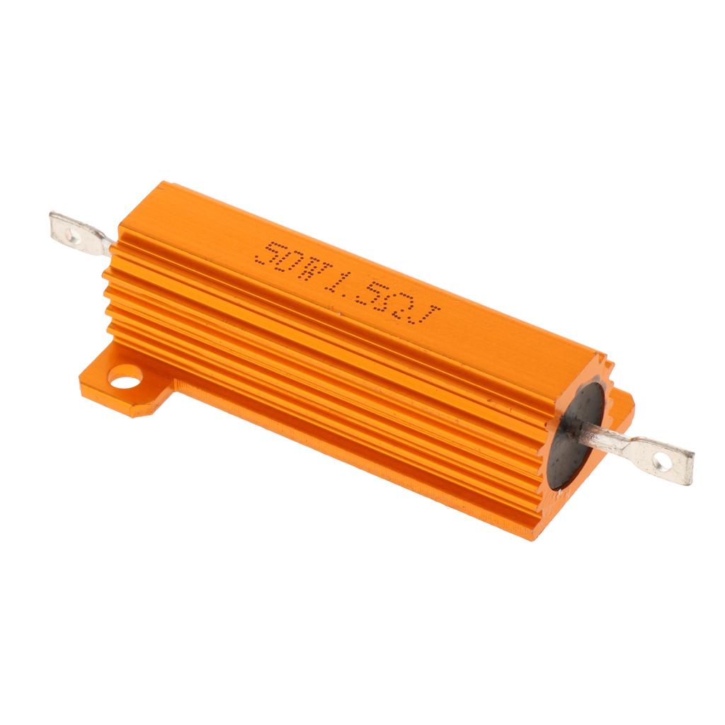 Gold Aluminum Shell resistor RX24 50W High Power Resistor For LED Bulb 1.5R