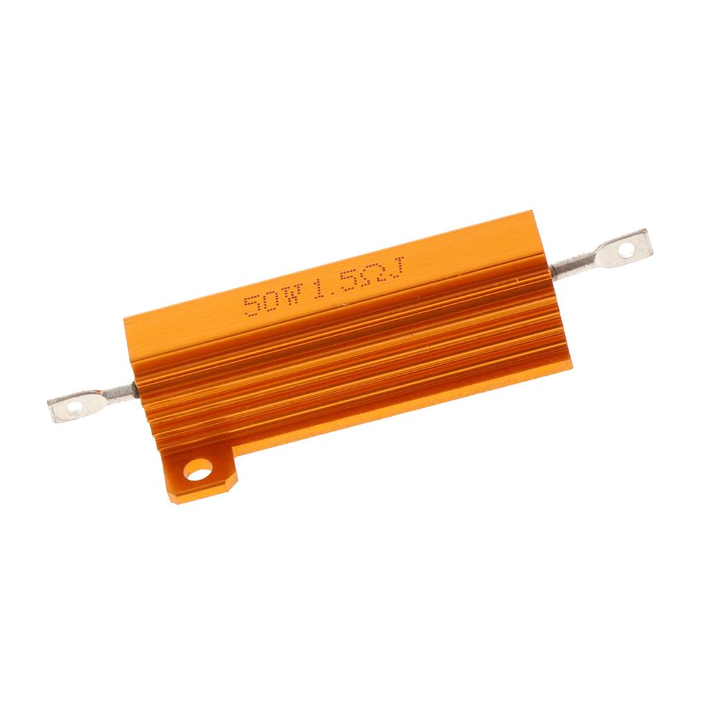 Gold Aluminum Shell resistor RX24 50W High Power Resistor For LED Bulb 1.5R