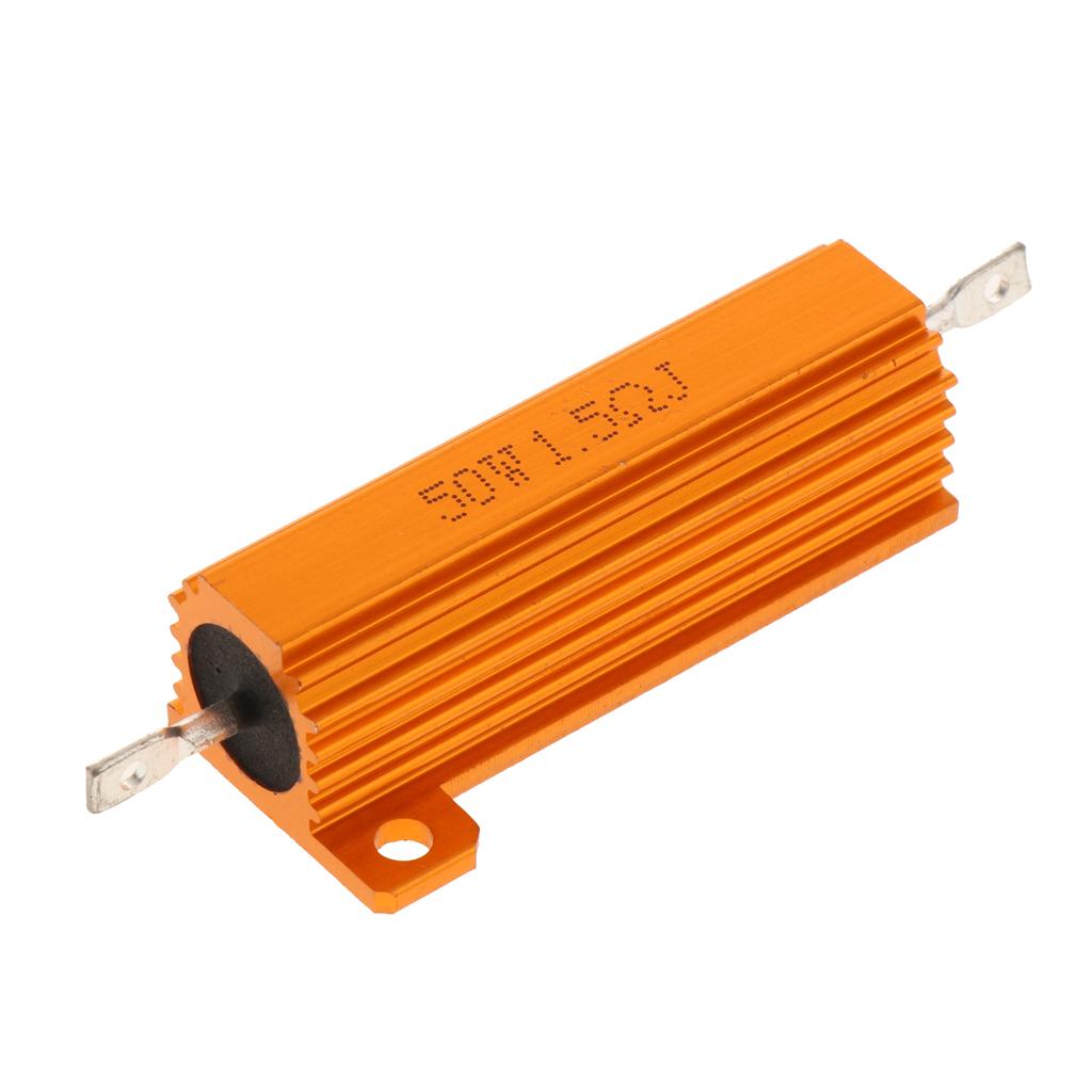 Gold Aluminum Shell resistor RX24 50W High Power Resistor For LED Bulb 1.5R