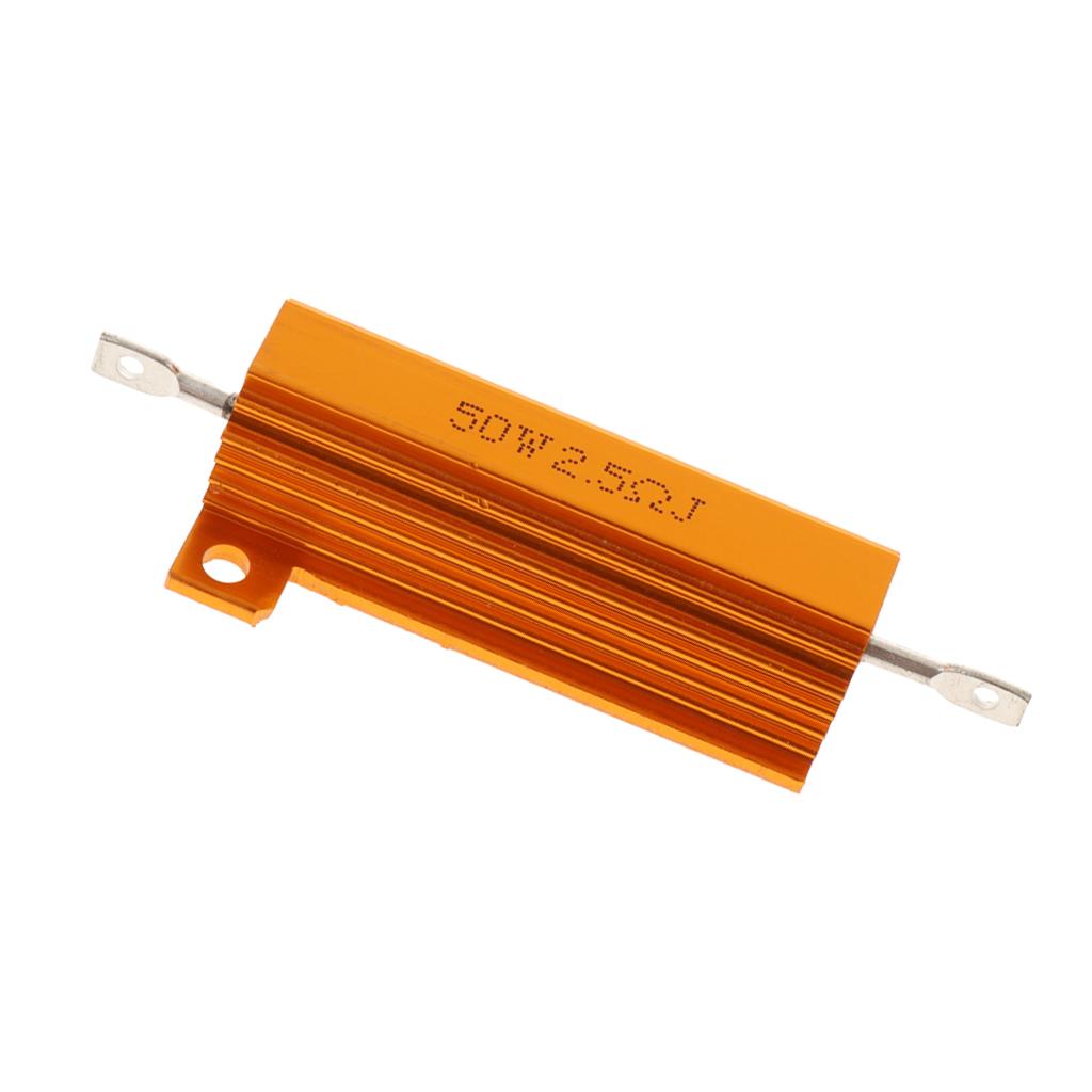 Gold Aluminum Shell resistor RX24 50W High Power Resistor For LED Bulb 2.5R