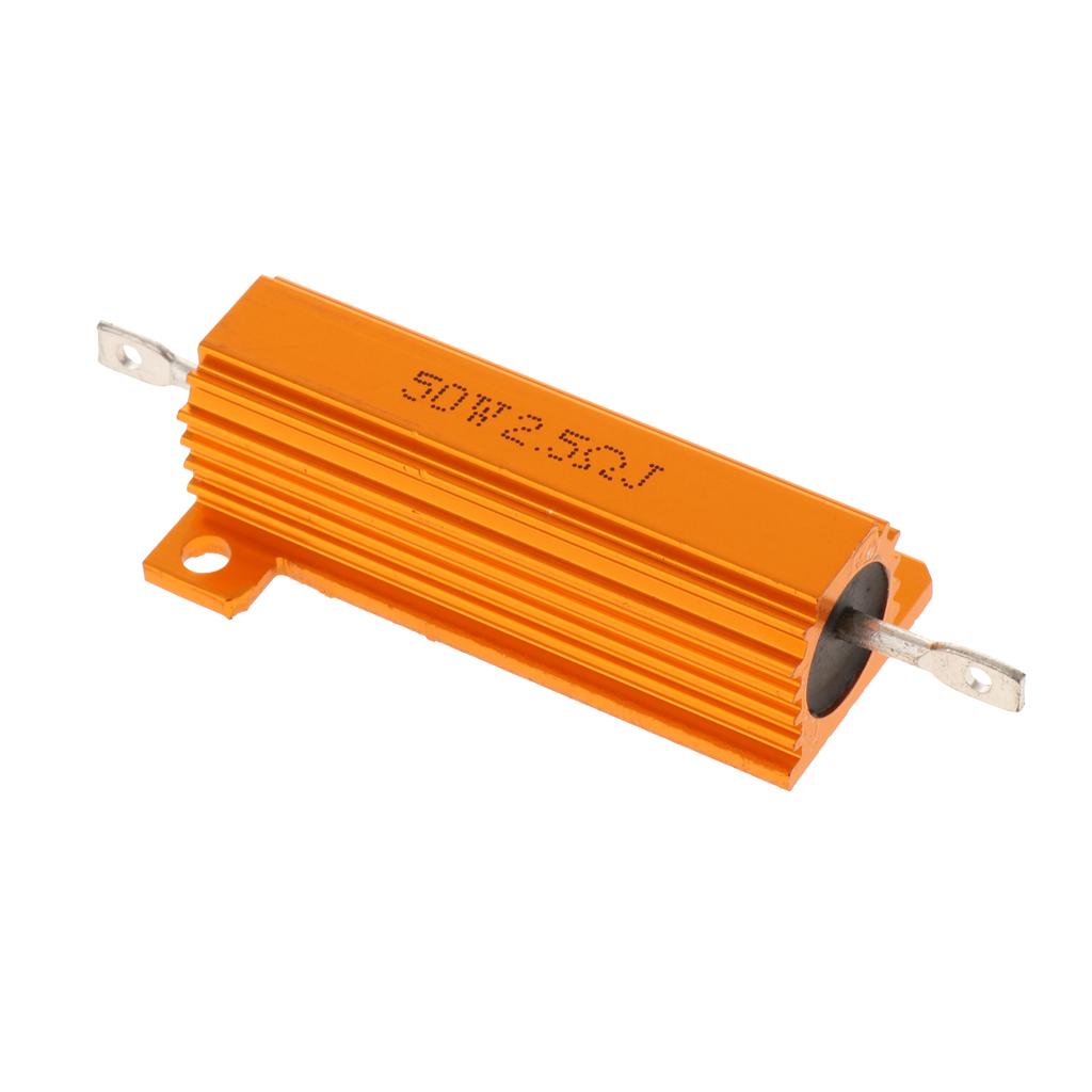 Gold Aluminum Shell resistor RX24 50W High Power Resistor For LED Bulb 2.5R