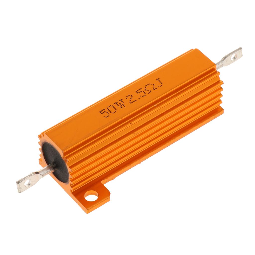 Gold Aluminum Shell resistor RX24 50W High Power Resistor For LED Bulb 2.5R
