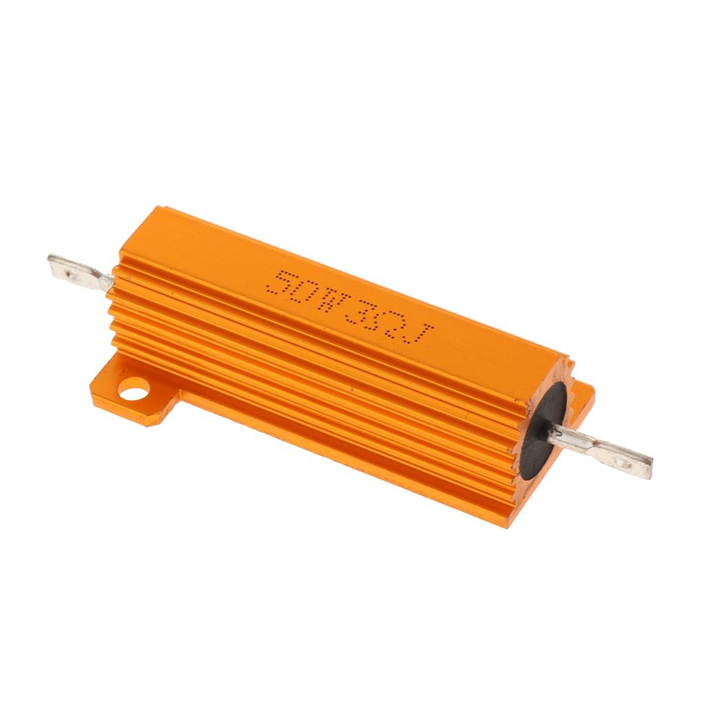 Gold Aluminum Shell resistor RX24 50W High Power Resistor For LED Bulb 3R