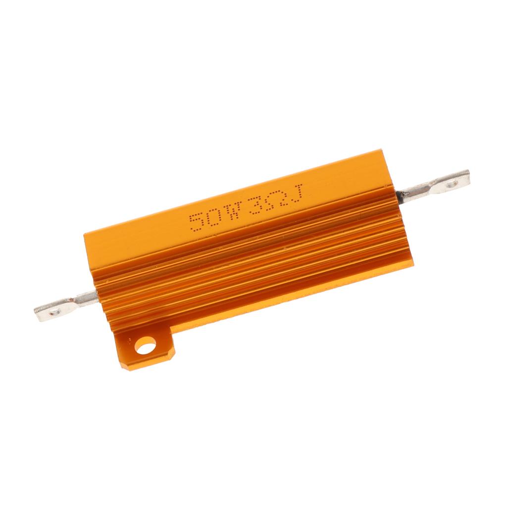 Gold Aluminum Shell resistor RX24 50W High Power Resistor For LED Bulb 3R