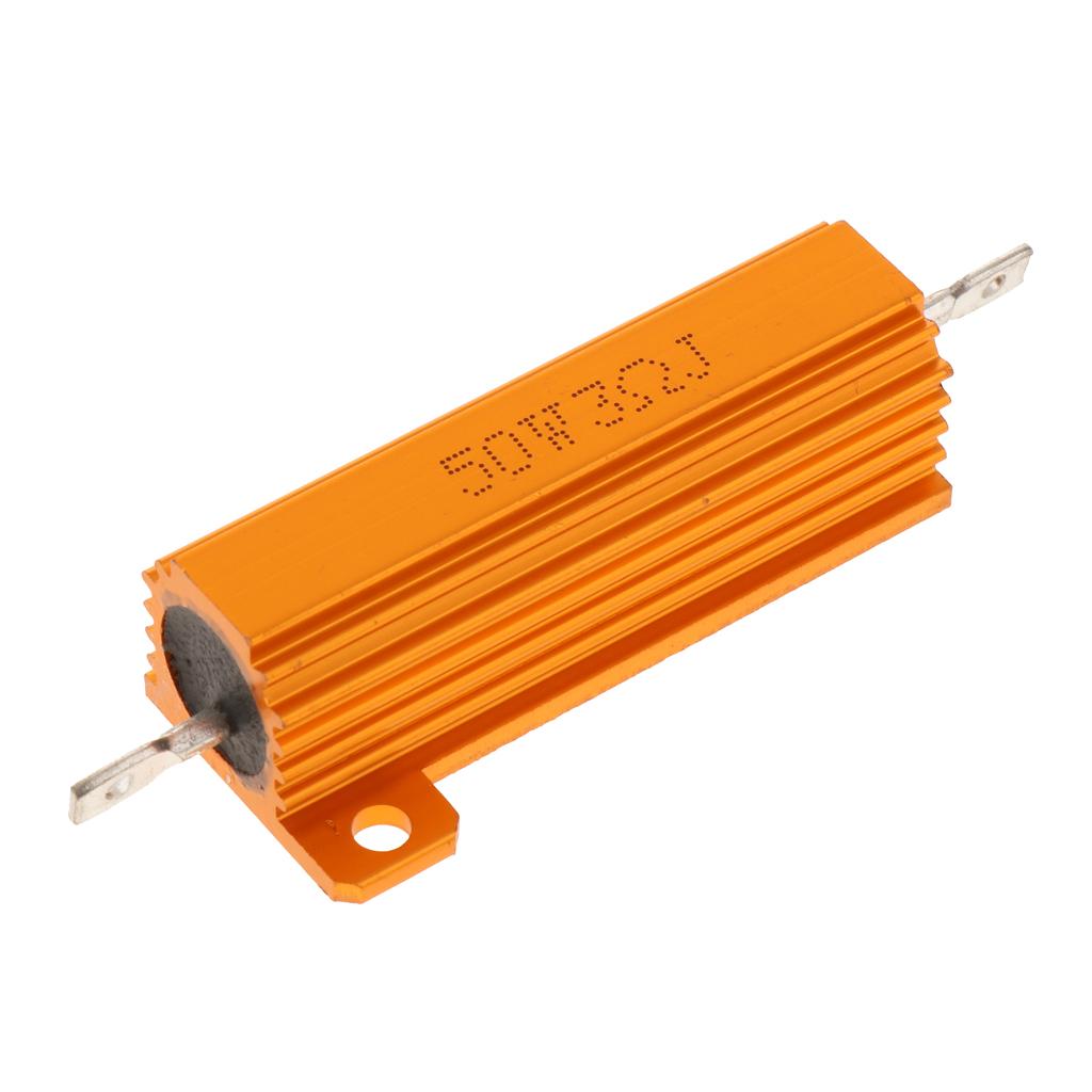 Gold Aluminum Shell resistor RX24 50W High Power Resistor For LED Bulb 3R