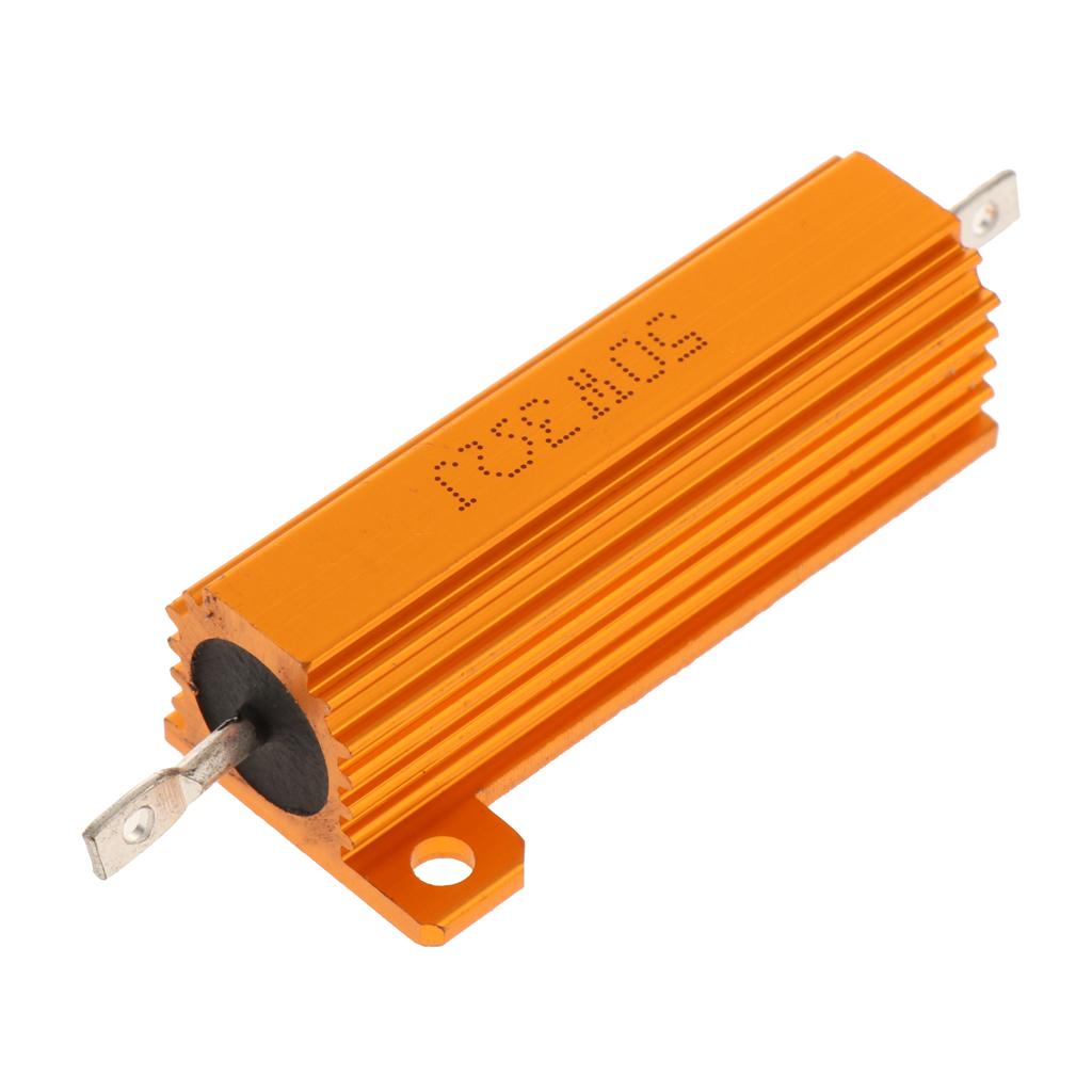 Gold Aluminum Shell resistor RX24 50W High Power Resistor For LED Bulb 3R