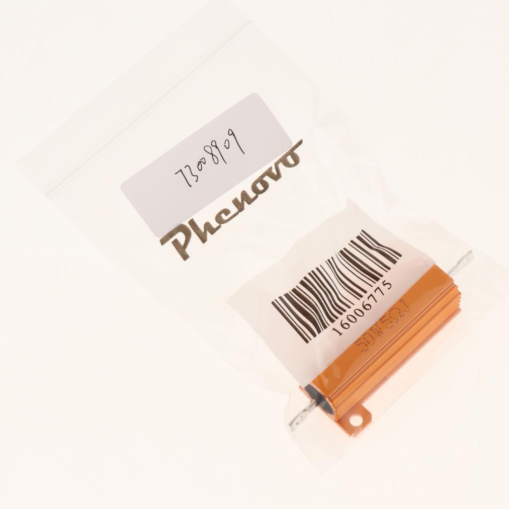 Gold Aluminum Shell resistor RX24 50W High Power Resistor For LED Bulb 5R