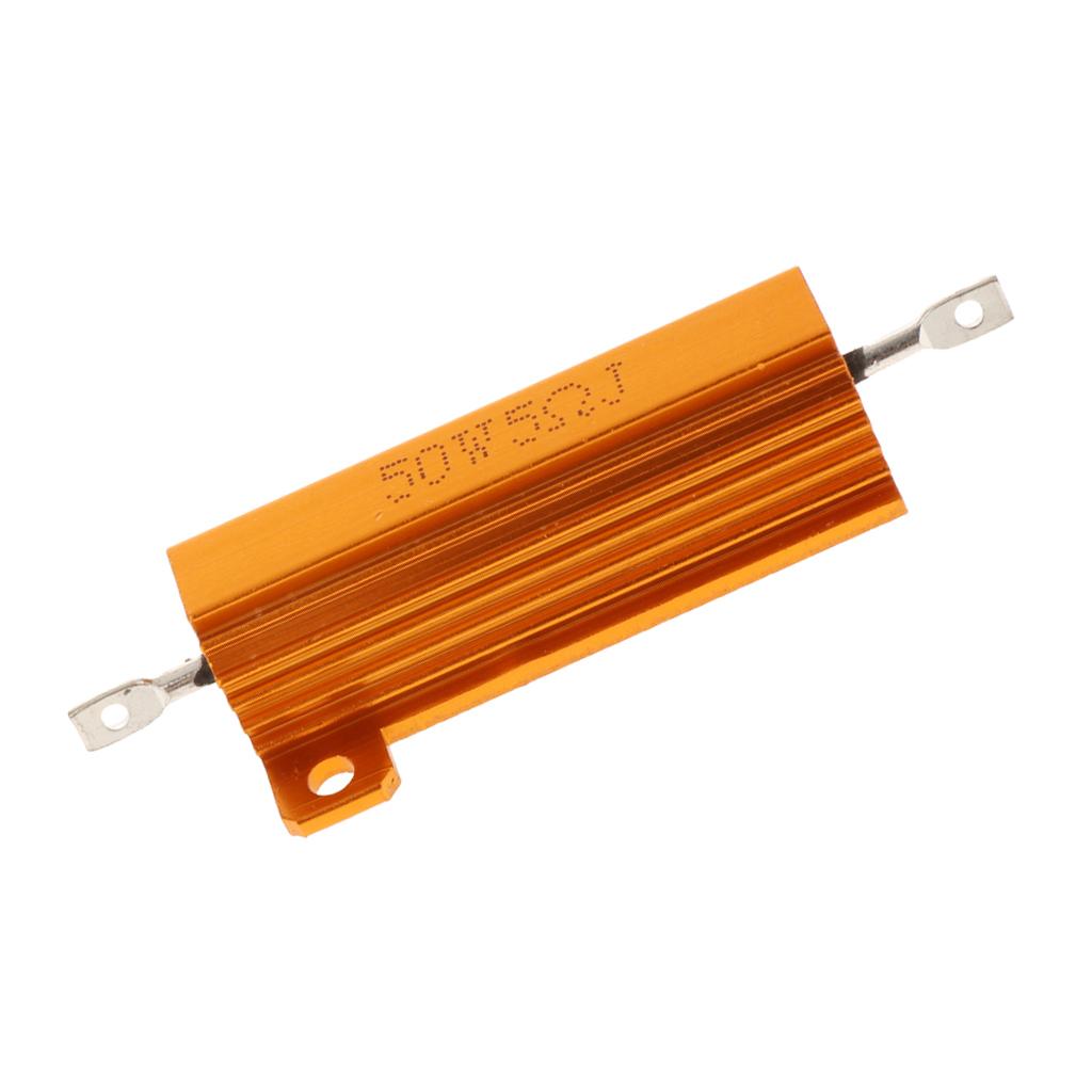 Gold Aluminum Shell resistor RX24 50W High Power Resistor For LED Bulb 5R