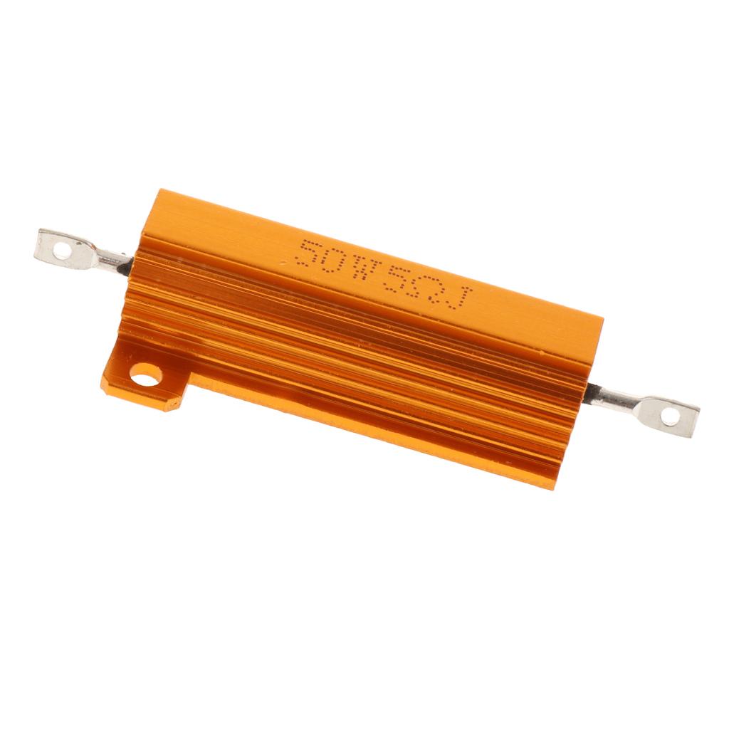 Gold Aluminum Shell resistor RX24 50W High Power Resistor For LED Bulb 5R