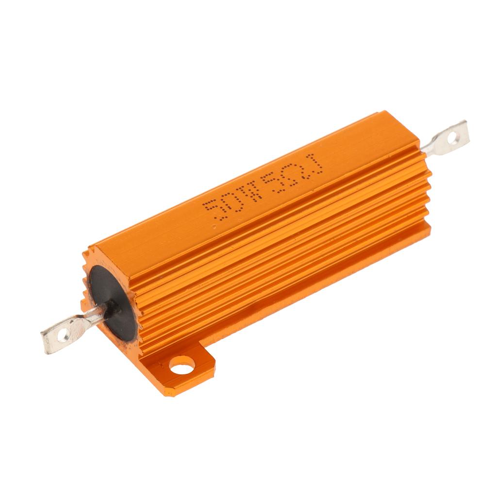 Gold Aluminum Shell resistor RX24 50W High Power Resistor For LED Bulb 5R