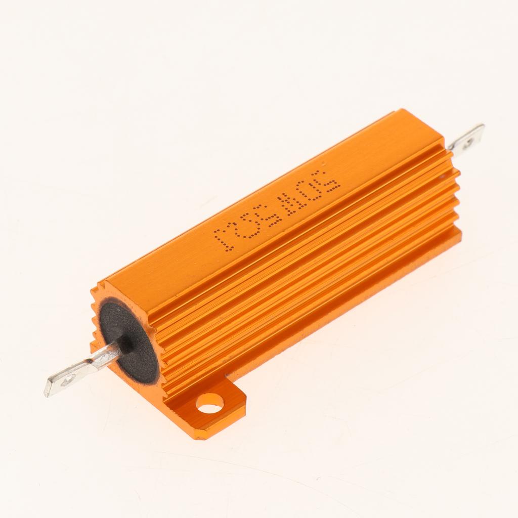 Gold Aluminum Shell resistor RX24 50W High Power Resistor For LED Bulb 5R