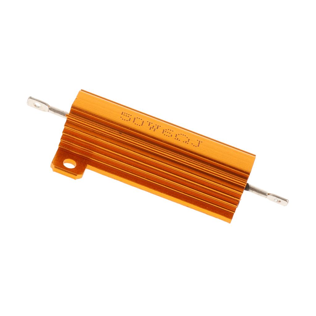Gold Aluminum Shell resistor RX24 50W High Power Resistor For LED Bulb 6R