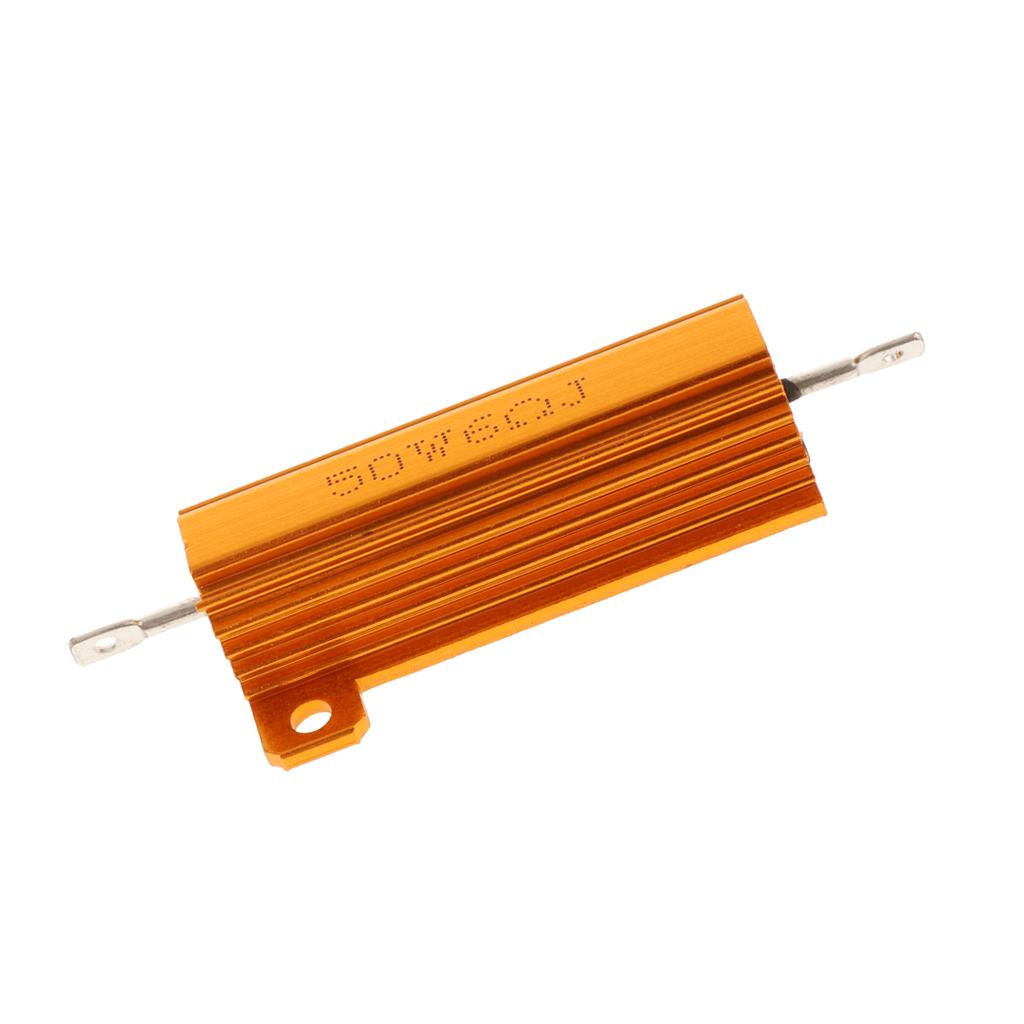 Gold Aluminum Shell resistor RX24 50W High Power Resistor For LED Bulb 6R
