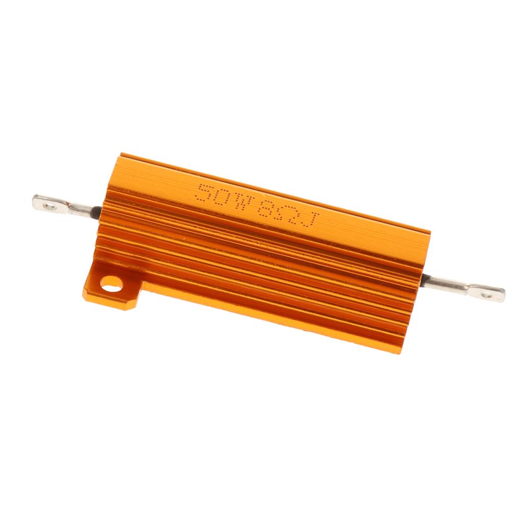 Gold Aluminum Shell resistor RX24 50W High Power Resistor For LED Bulb 8R
