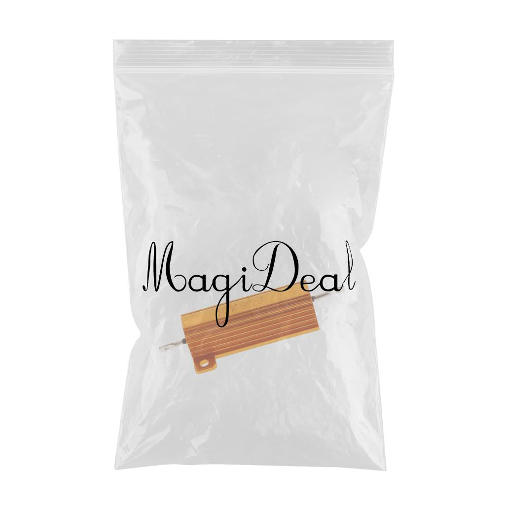 Gold Aluminum Shell resistor RX24 50W High Power Resistor For LED Bulb 8R