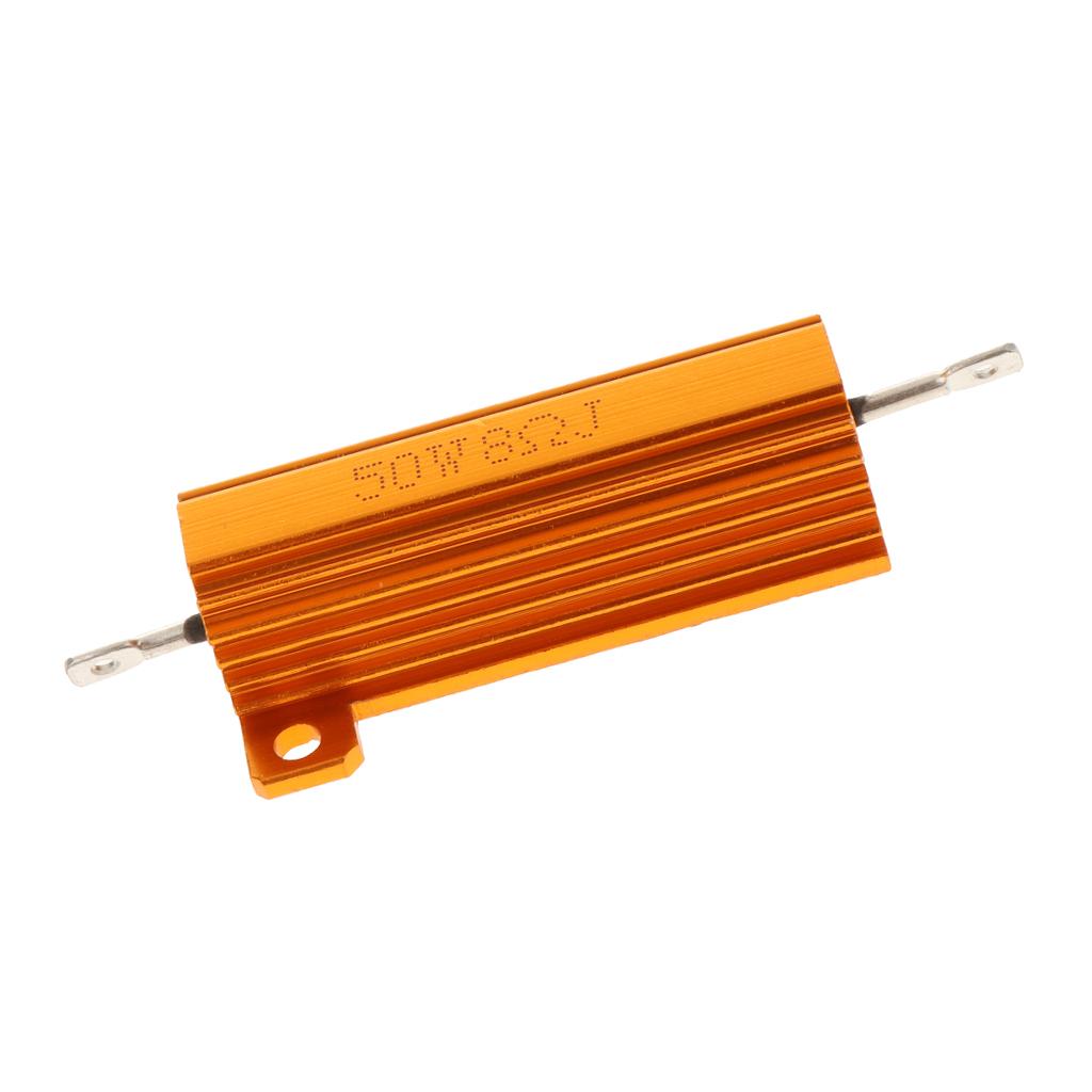 Gold Aluminum Shell resistor RX24 50W High Power Resistor For LED Bulb 8R