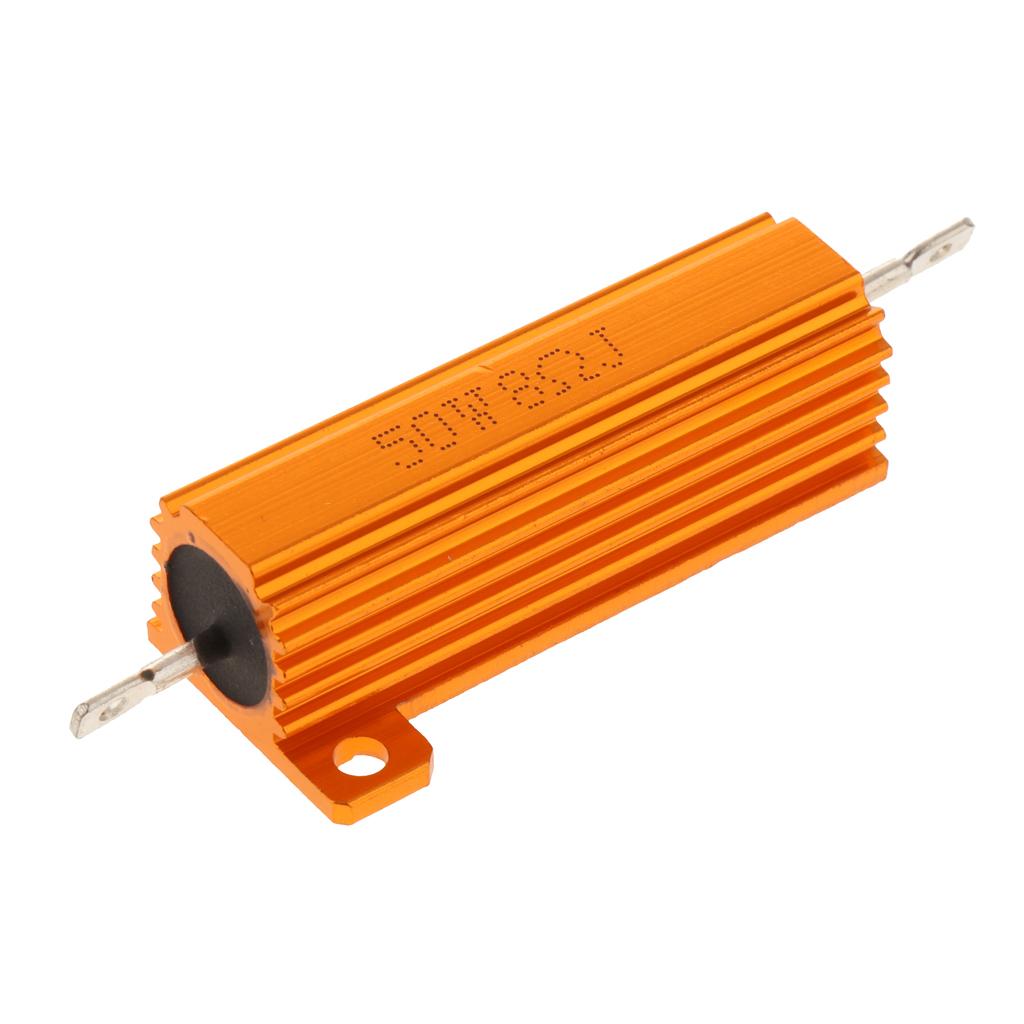 Gold Aluminum Shell resistor RX24 50W High Power Resistor For LED Bulb 8R