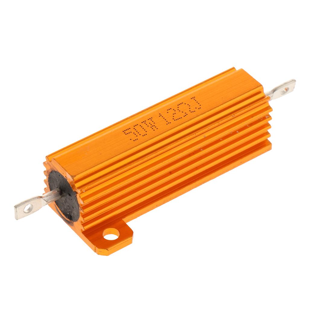 Gold Aluminum Shell resistor RX24 50W High Power Resistor For LED Bulb 12R