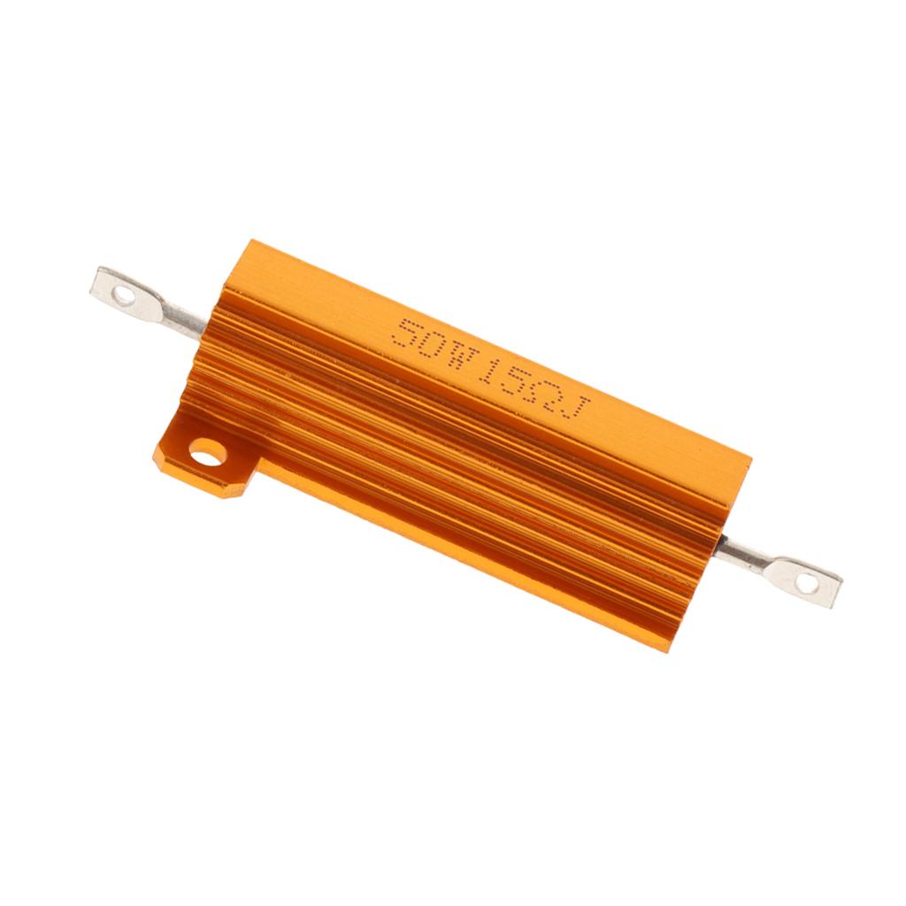 Gold Aluminum Shell resistor RX24 50W High Power Resistor For LED Bulb 15R