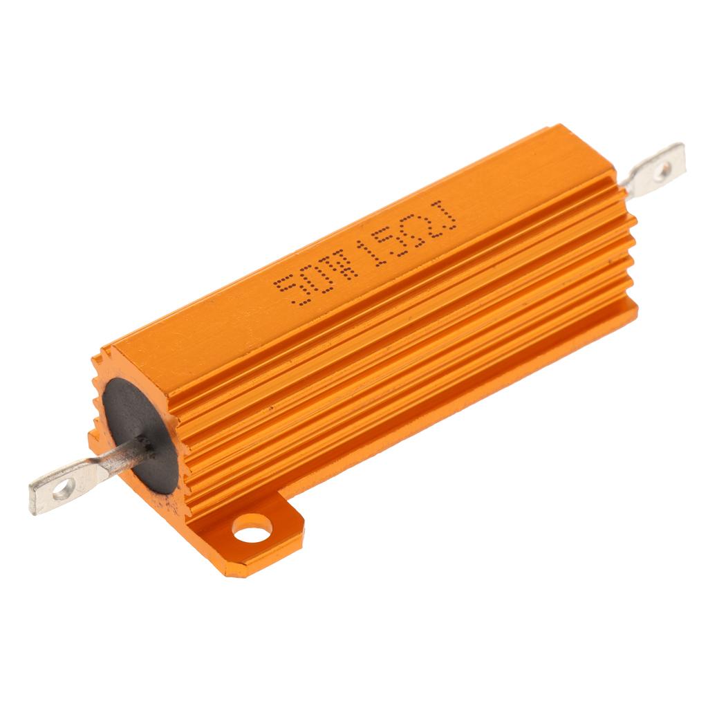 Gold Aluminum Shell resistor RX24 50W High Power Resistor For LED Bulb 15R