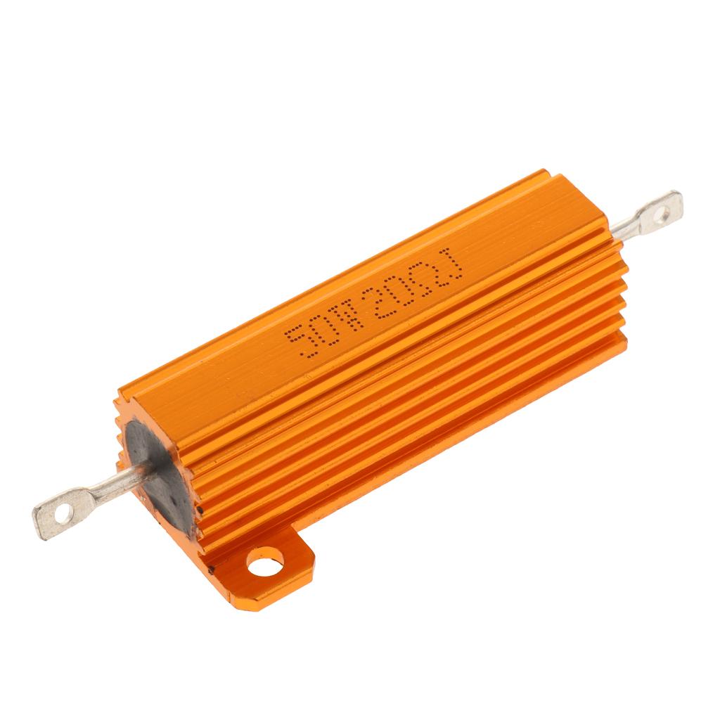 Gold Aluminum Shell resistor RX24 50W High Power Resistor For LED Bulb 20R