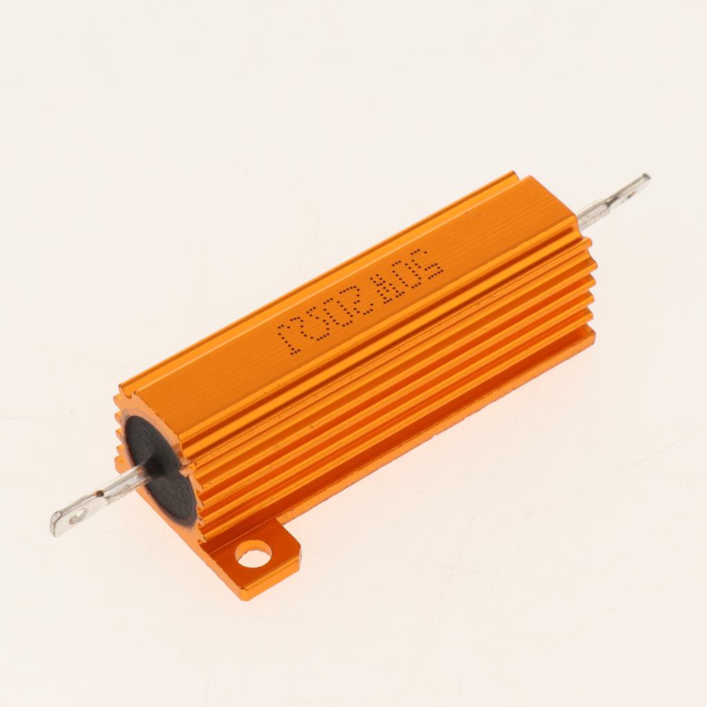 Gold Aluminum Shell resistor RX24 50W High Power Resistor For LED Bulb 20R