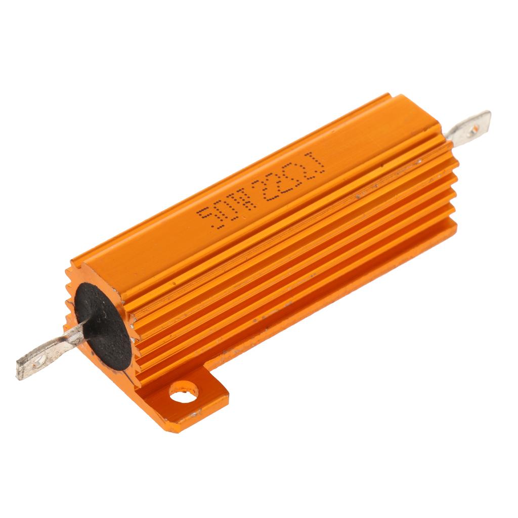 Gold Aluminum Shell resistor RX24 50W High Power Resistor For LED Bulb 22R