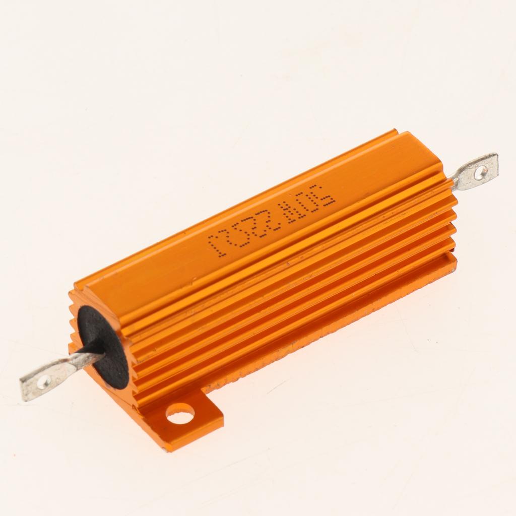 Gold Aluminum Shell resistor RX24 50W High Power Resistor For LED Bulb 22R