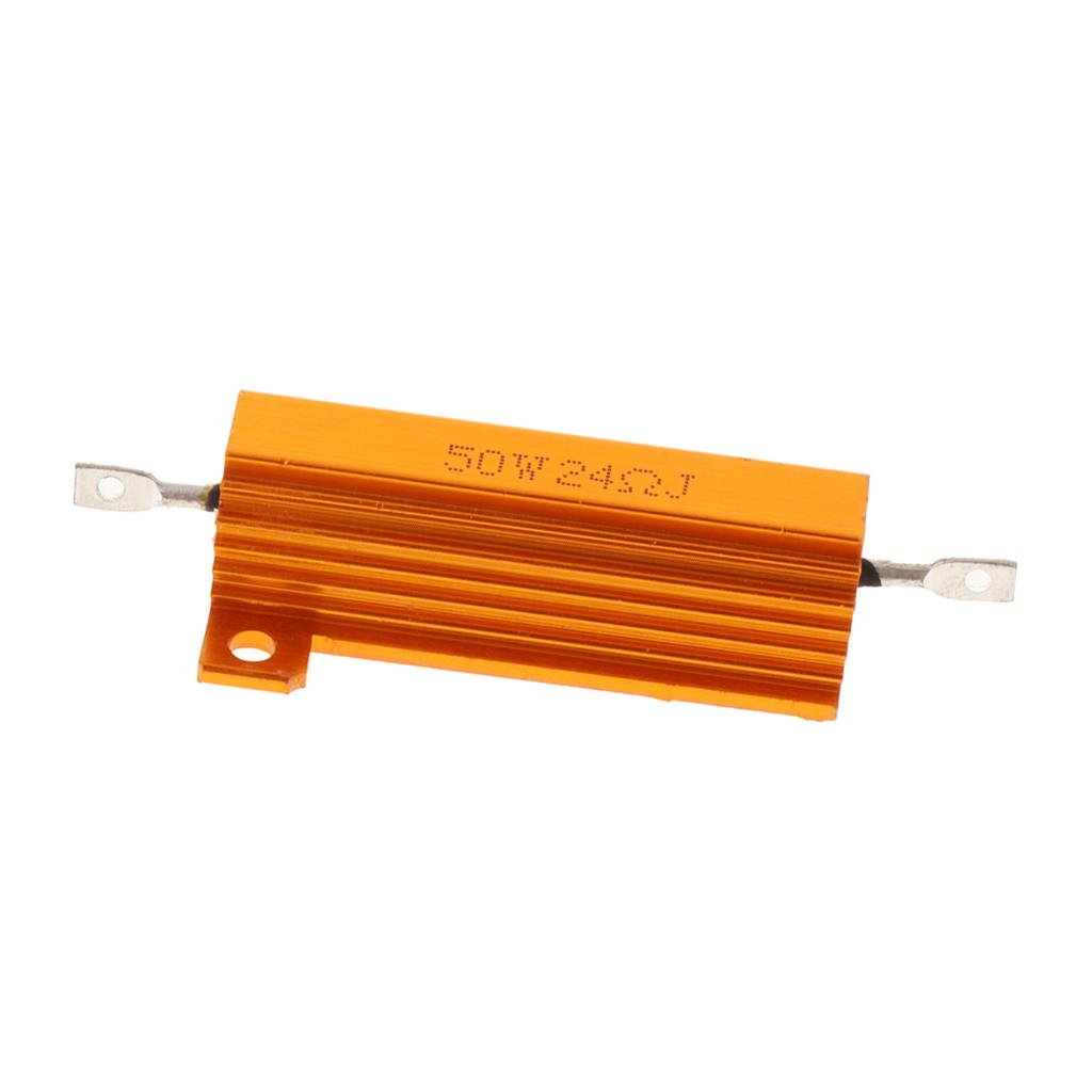 Gold Aluminum Shell resistor RX24 50W High Power Resistor For LED Bulb 24R