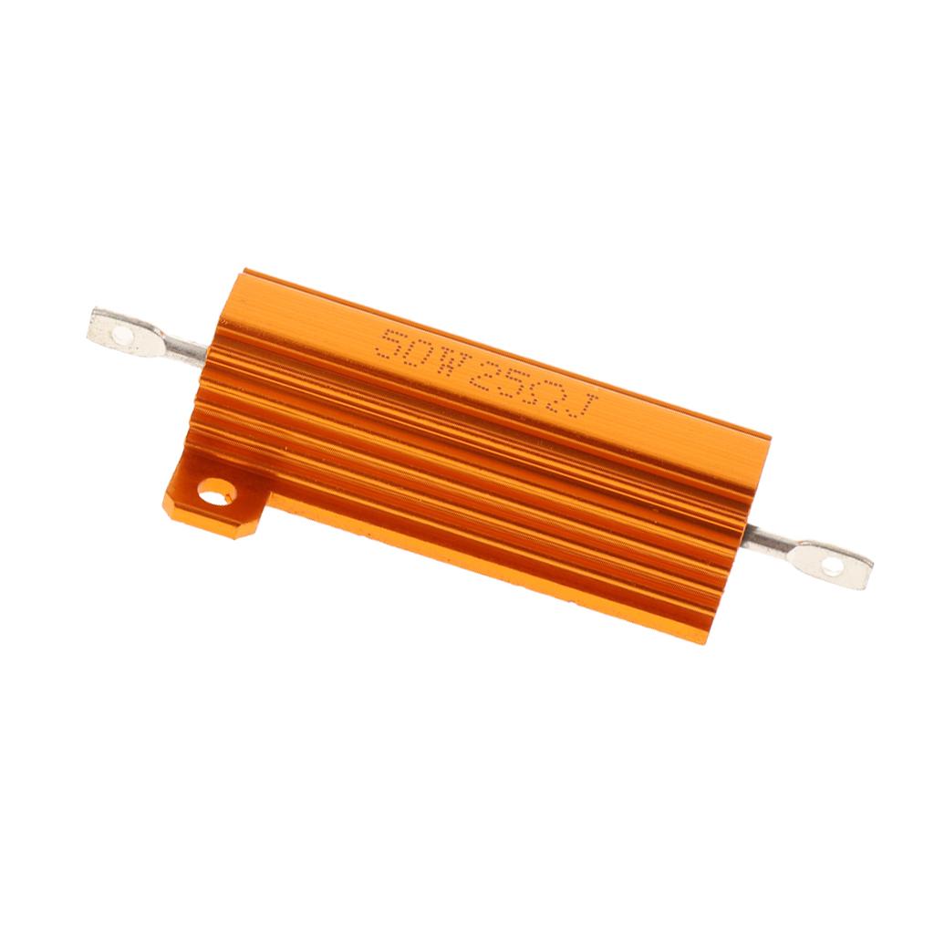 Gold Aluminum Shell resistor RX24 50W High Power Resistor For LED Bulb 25R
