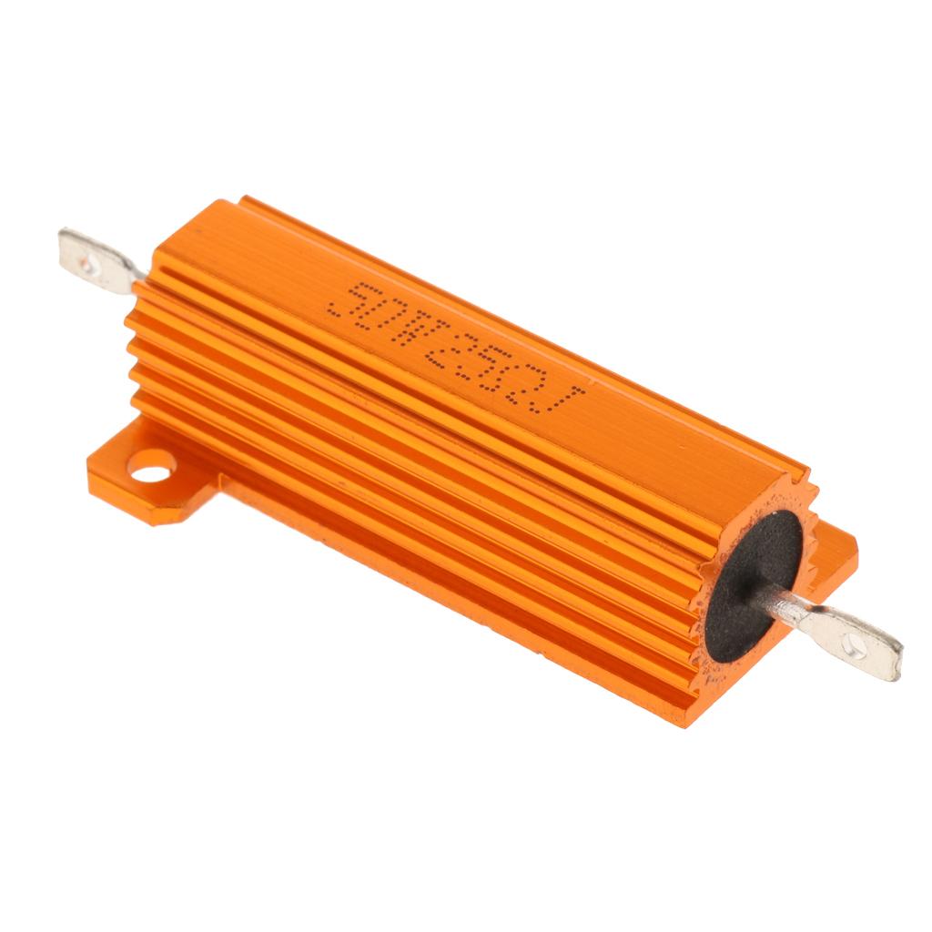 Gold Aluminum Shell resistor RX24 50W High Power Resistor For LED Bulb 25R