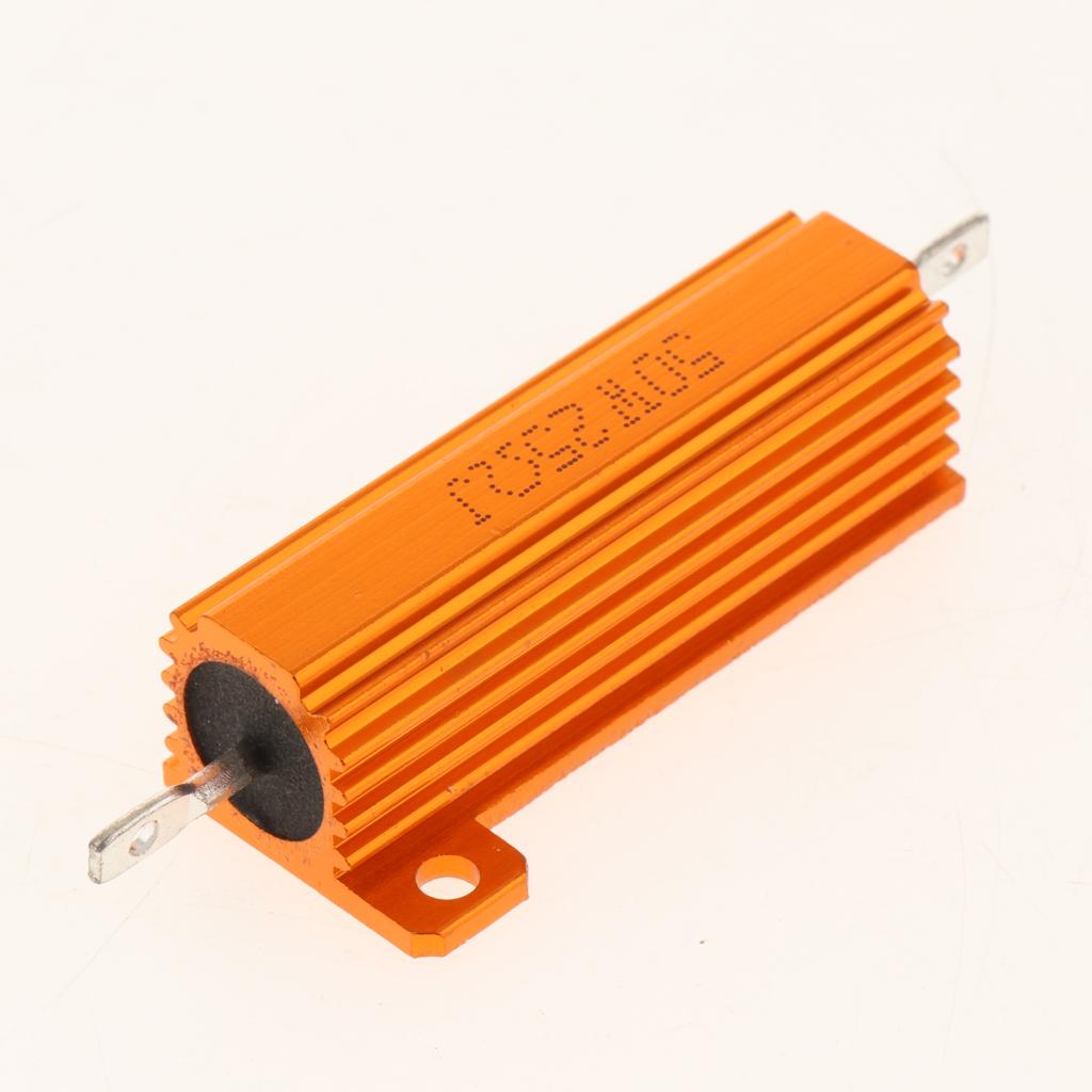 Gold Aluminum Shell resistor RX24 50W High Power Resistor For LED Bulb 25R