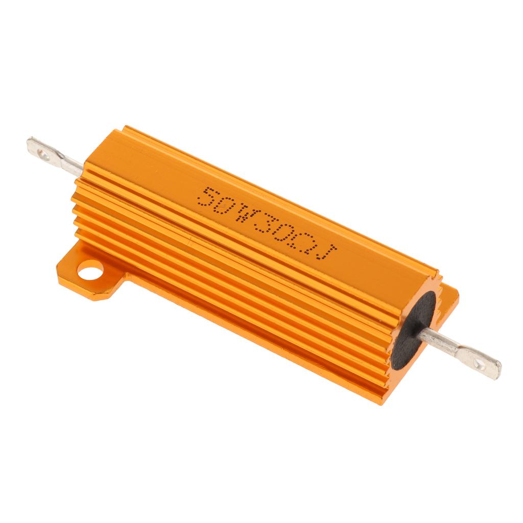 Gold Aluminum Shell resistor RX24 50W High Power Resistor For LED Bulb 30R