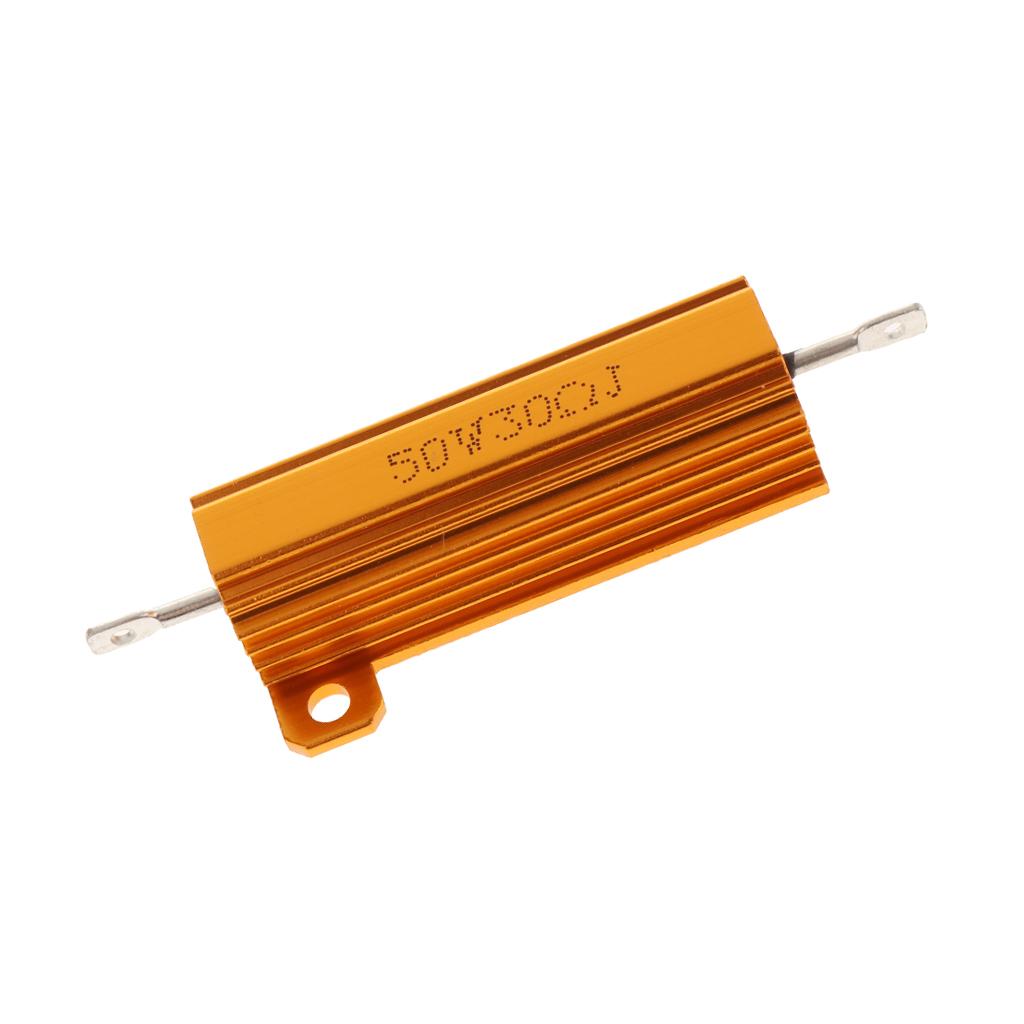 Gold Aluminum Shell resistor RX24 50W High Power Resistor For LED Bulb 30R