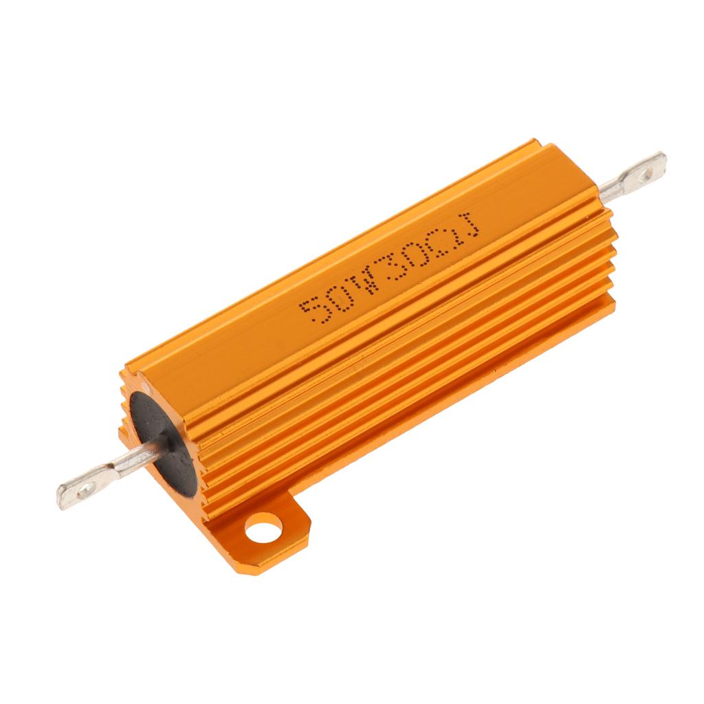 Gold Aluminum Shell resistor RX24 50W High Power Resistor For LED Bulb 30R
