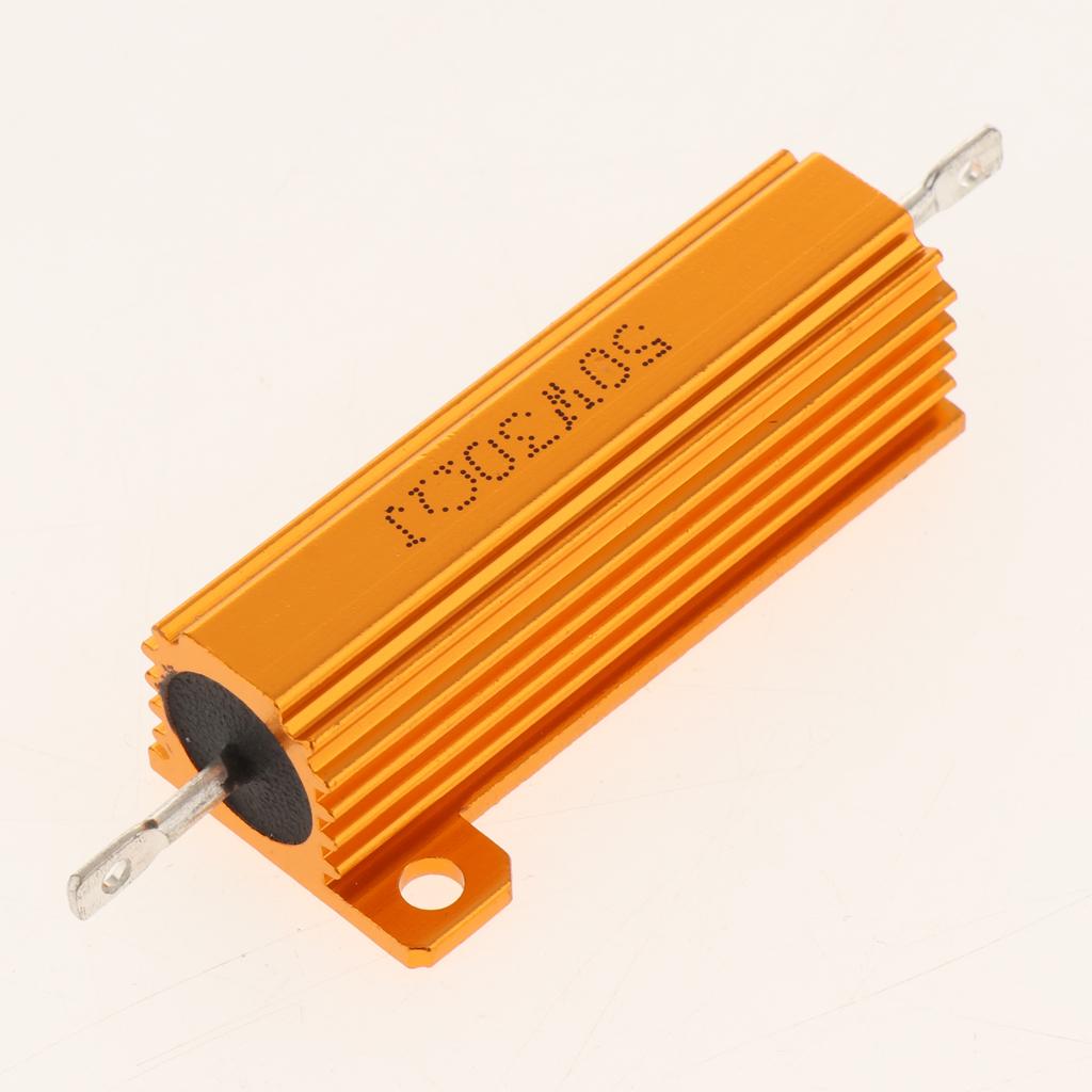 Gold Aluminum Shell resistor RX24 50W High Power Resistor For LED Bulb 30R