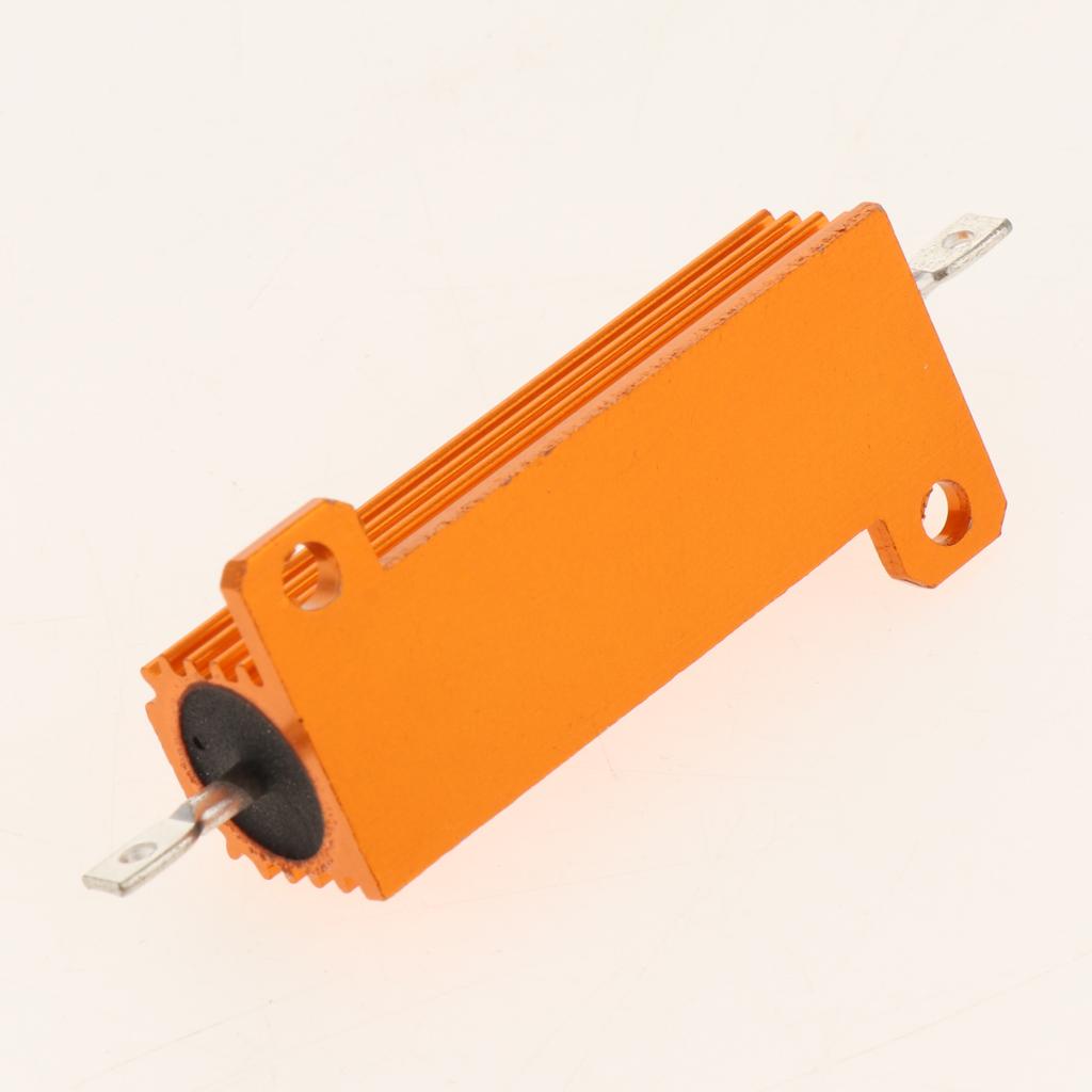 Gold Aluminum Shell resistor RX24 50W High Power Resistor For LED Bulb 50R