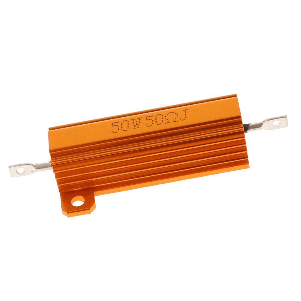 Gold Aluminum Shell resistor RX24 50W High Power Resistor For LED Bulb 50R
